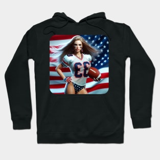 American Woman NFL Football Player #17 Hoodie